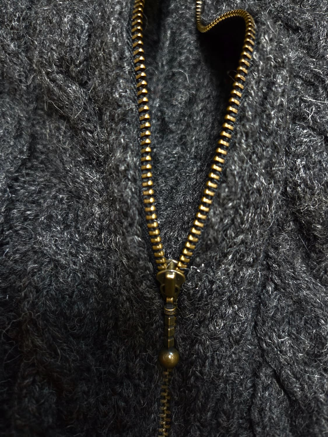 100%wool 니트집업 상품이미지3