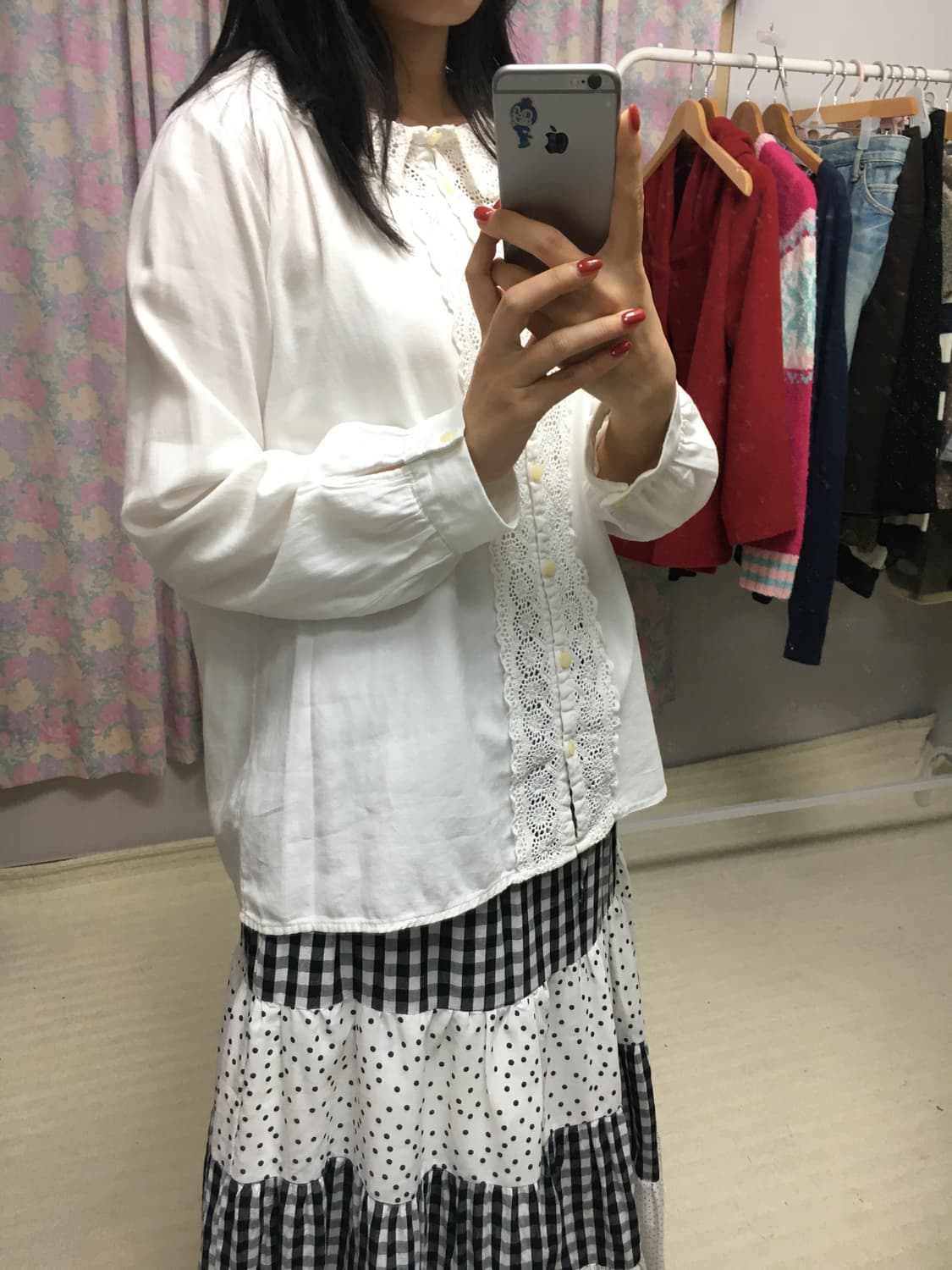 화이트 크로쉐 블라우스 상품이미지5