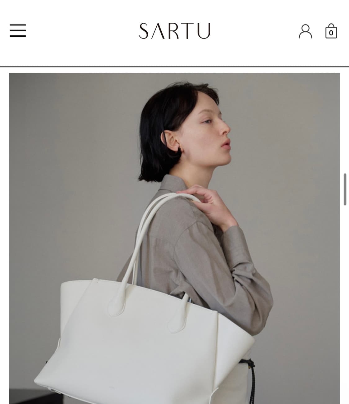 (1회 착용) 사르투 타이 숄더백 화이트 상품이미지2