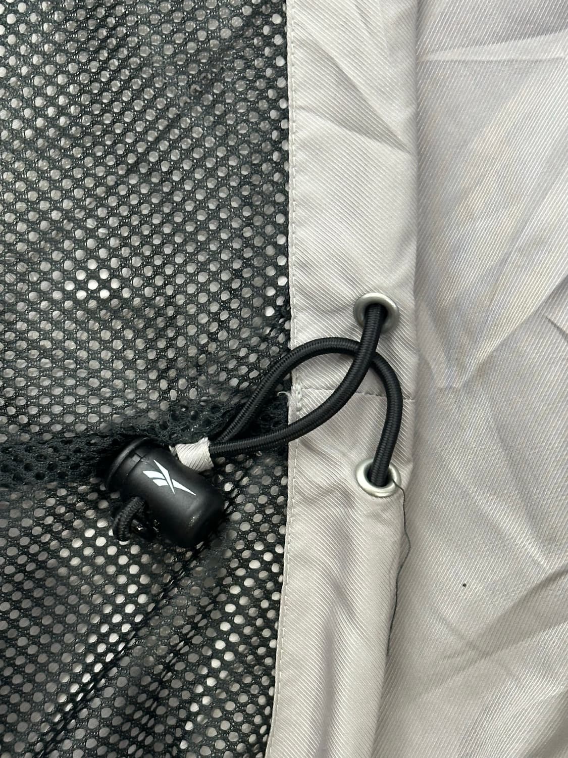 리복 라이트 그레이 오버핏 블랙 사이드 라인 바람막이 자켓 L 상품이미지9