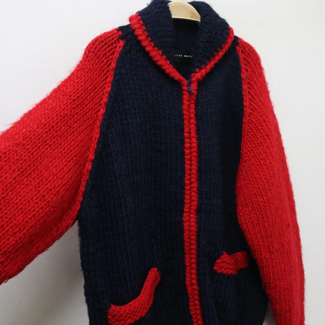 BIANCA MARIA 배색 니트 집업 61687 상품이미지6