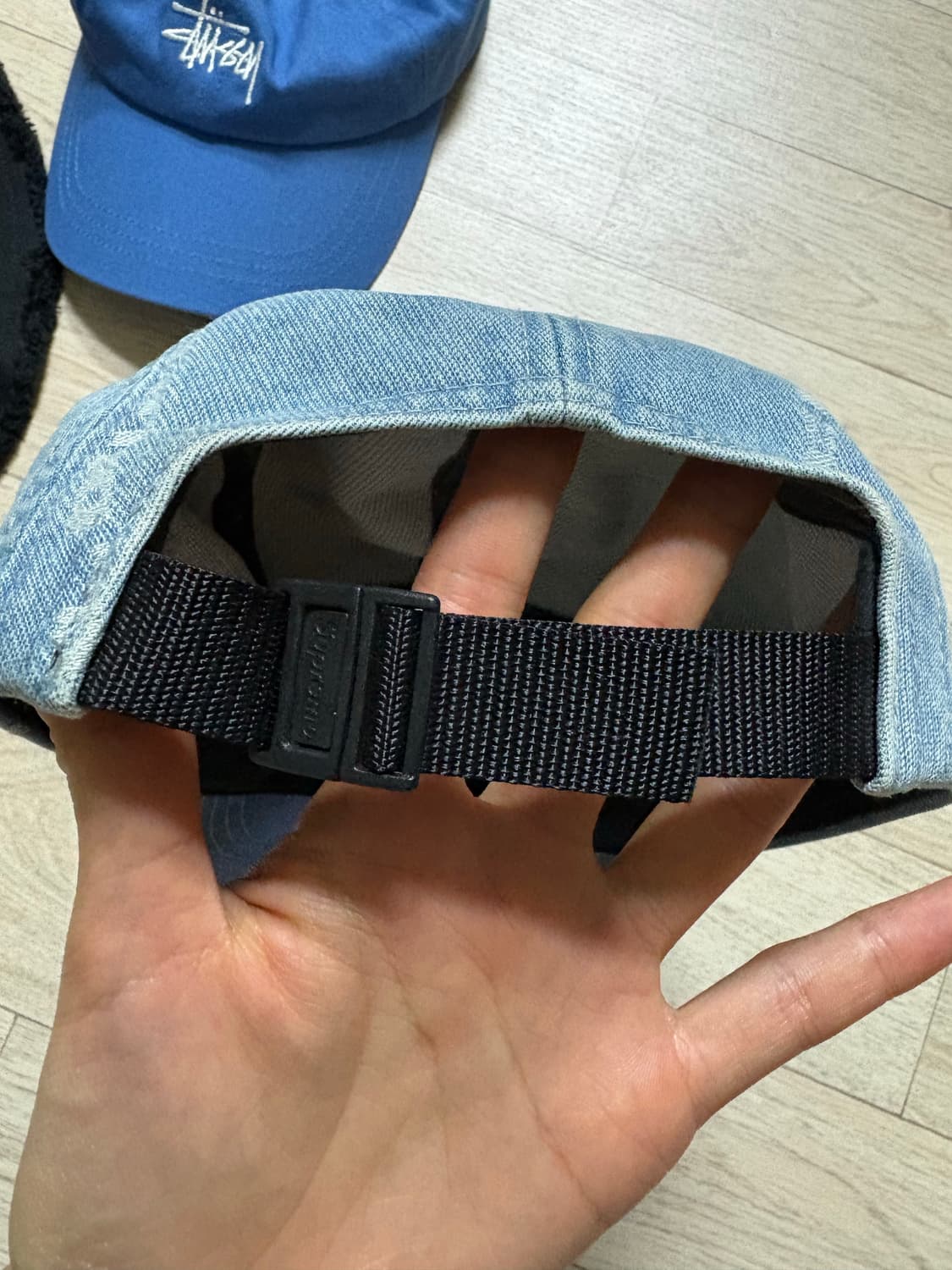 슈프림 데님 자카드 캠프캡 상품이미지3