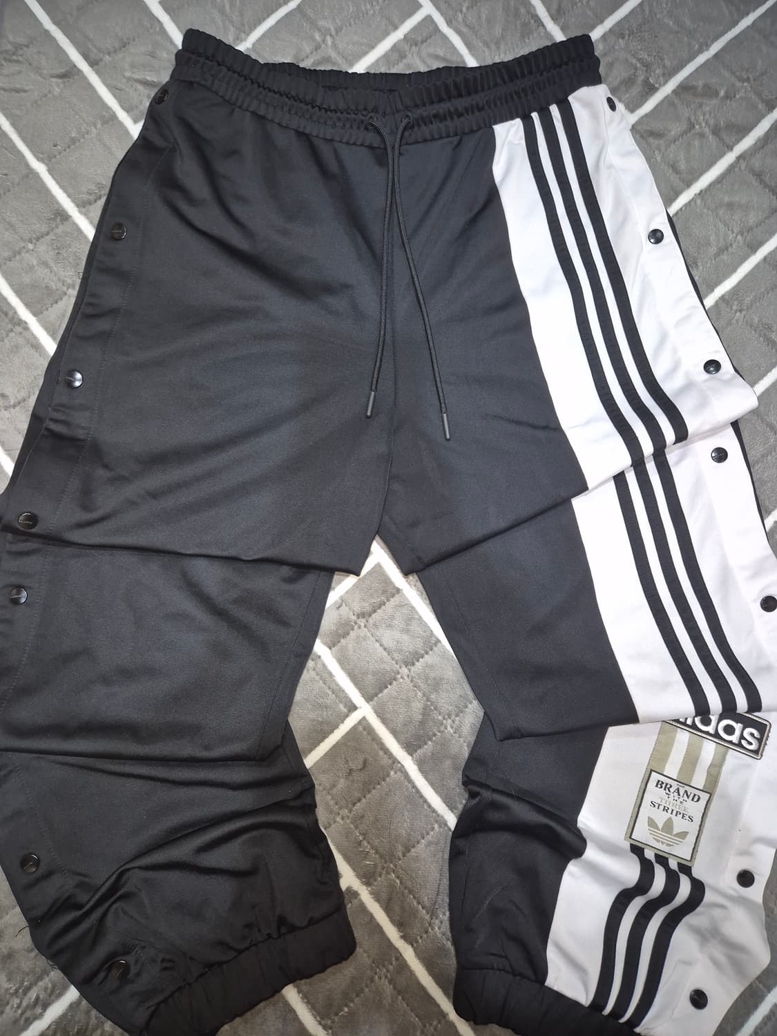 아디브레이크 팬츠 W - 블랙:화이트 / GJ6580 상품이미지2