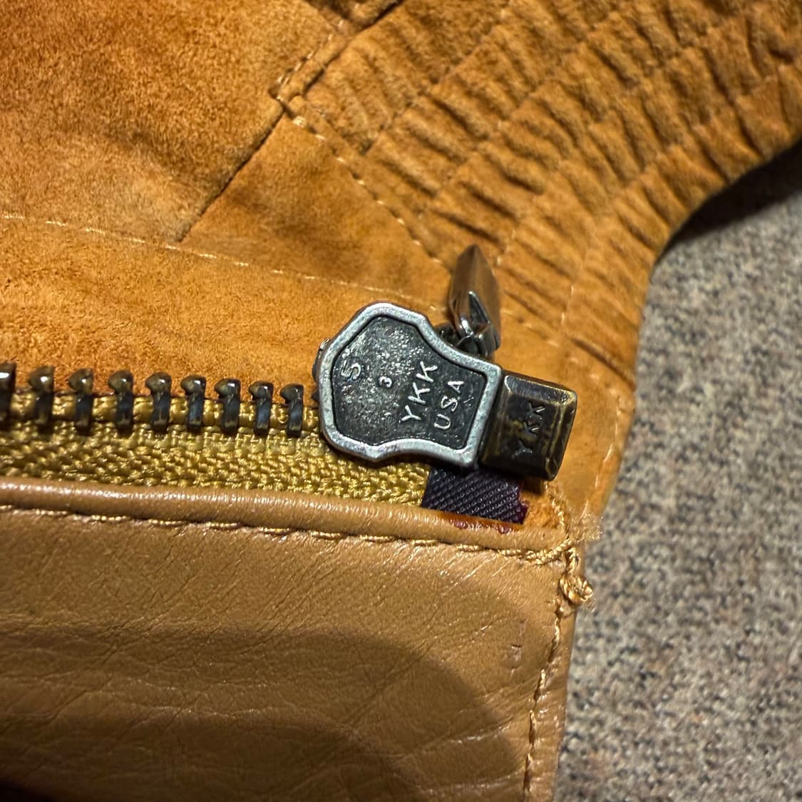 스페인제 램스킨 스웨이드 봄버 자켓 110 양가죽 상품이미지4