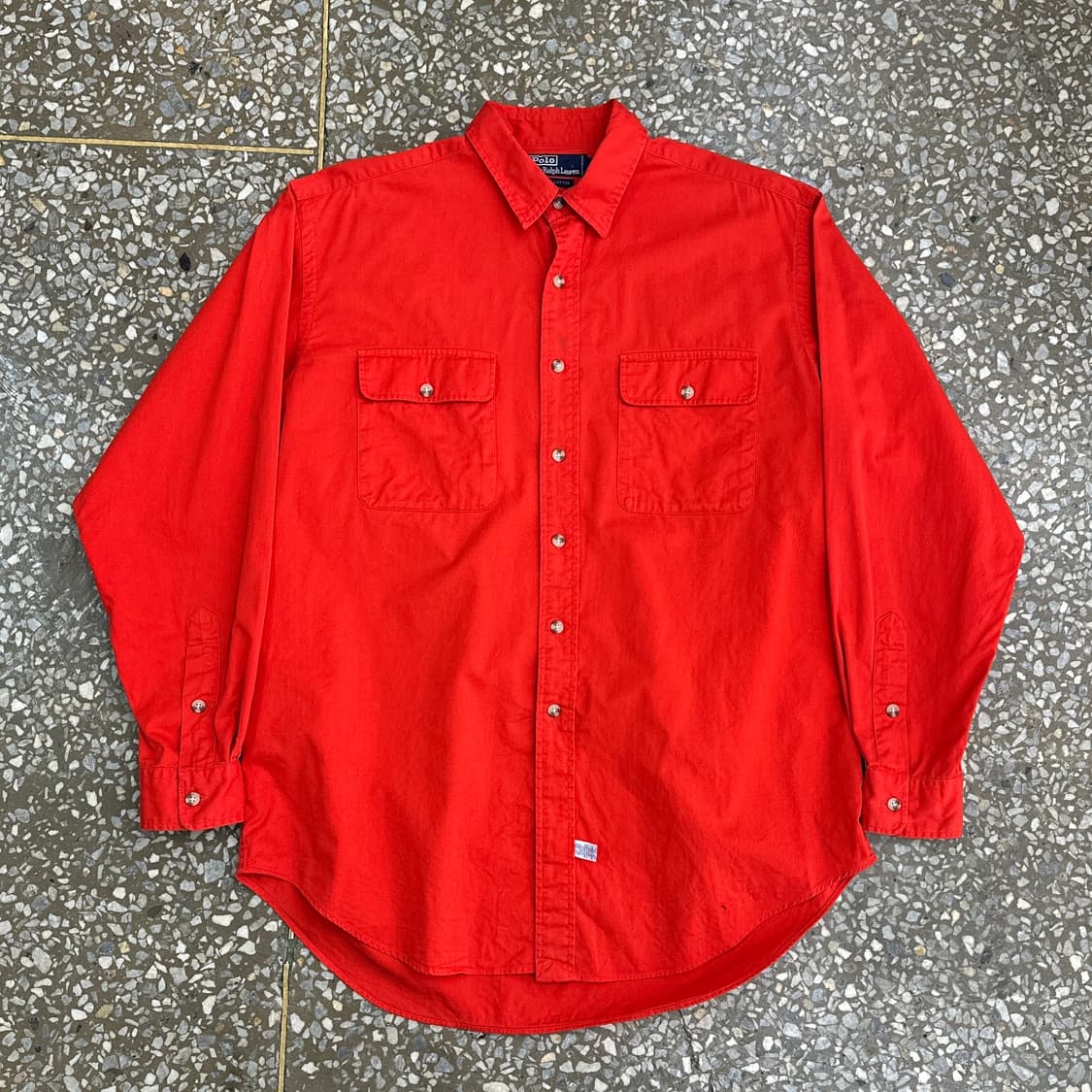 90s 폴로 랄프로렌 캐치 앤 릴리즈 피싱 워크 셔츠 L 상품이미지2
