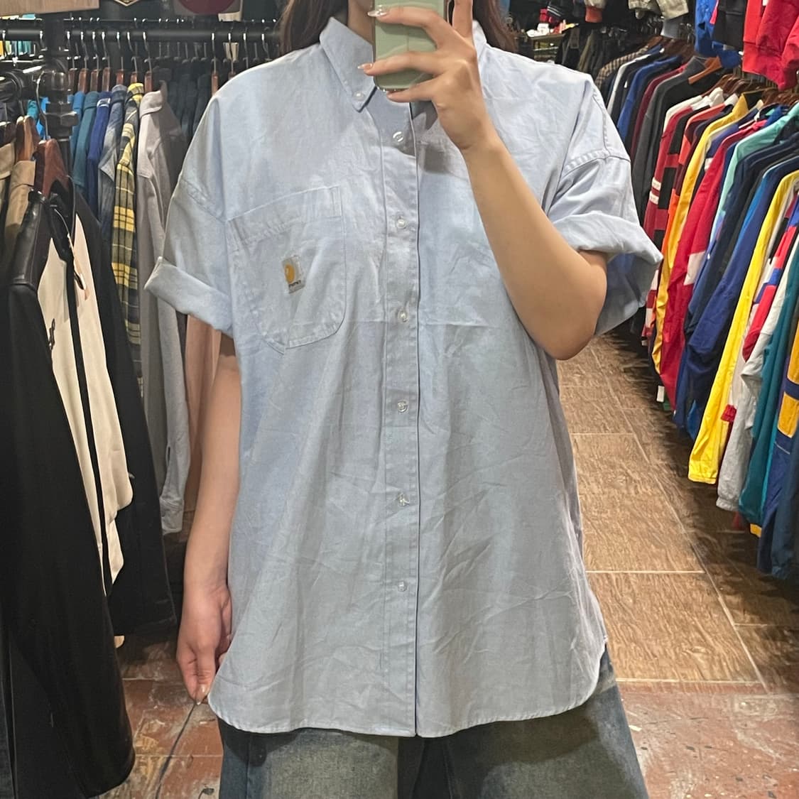 [HI] 칼하트 반팔셔츠 스카이블루 상품이미지4