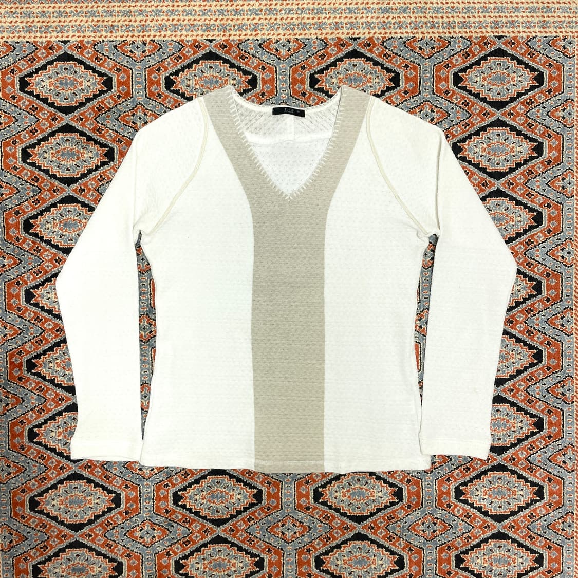 지오송지오 아이보리 브이넥 티셔츠 여성100 상품이미지1