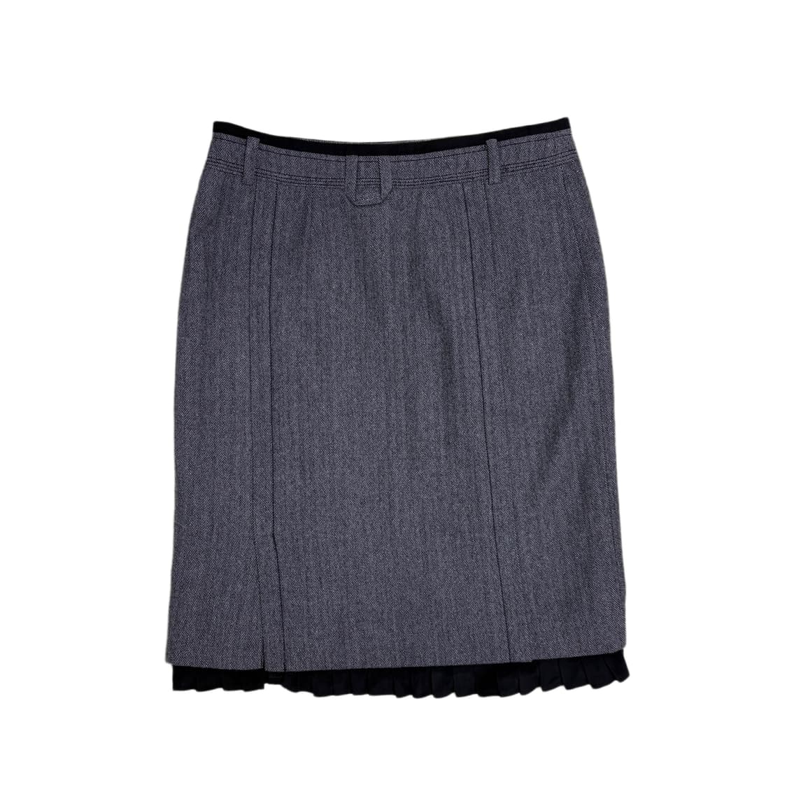 빈티지 그레이 헤링본 패턴 H라인 스커트 상품이미지4