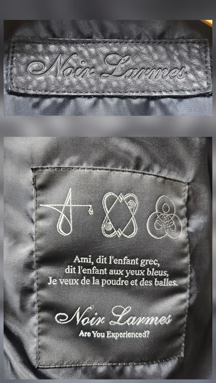 느와르라르메스 가죽자켓 44/ 90 양가죽 라이더자켓 AD12 상품이미지7