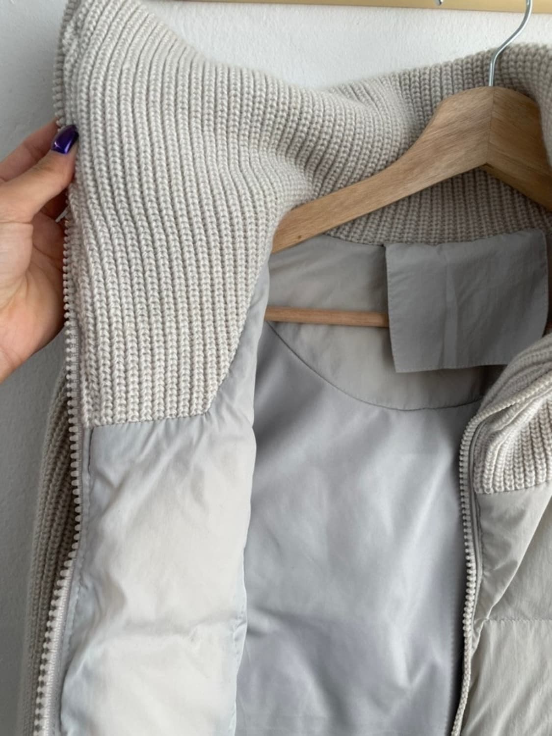 하이넥 덕다운 니트 패딩 상품이미지6