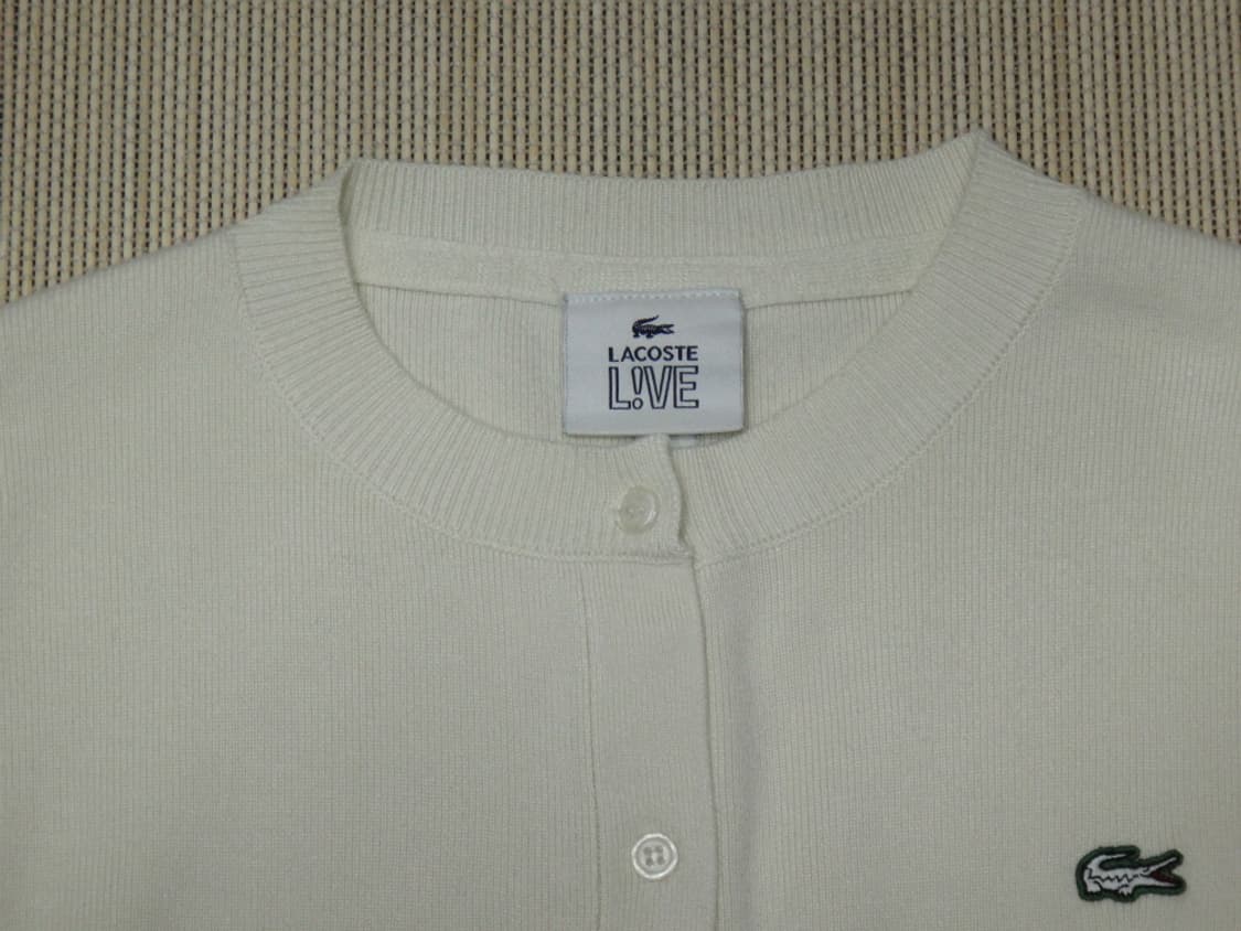 (M) 라코스테 LACOSTE 여성 가디건 아이보리 상품이미지6