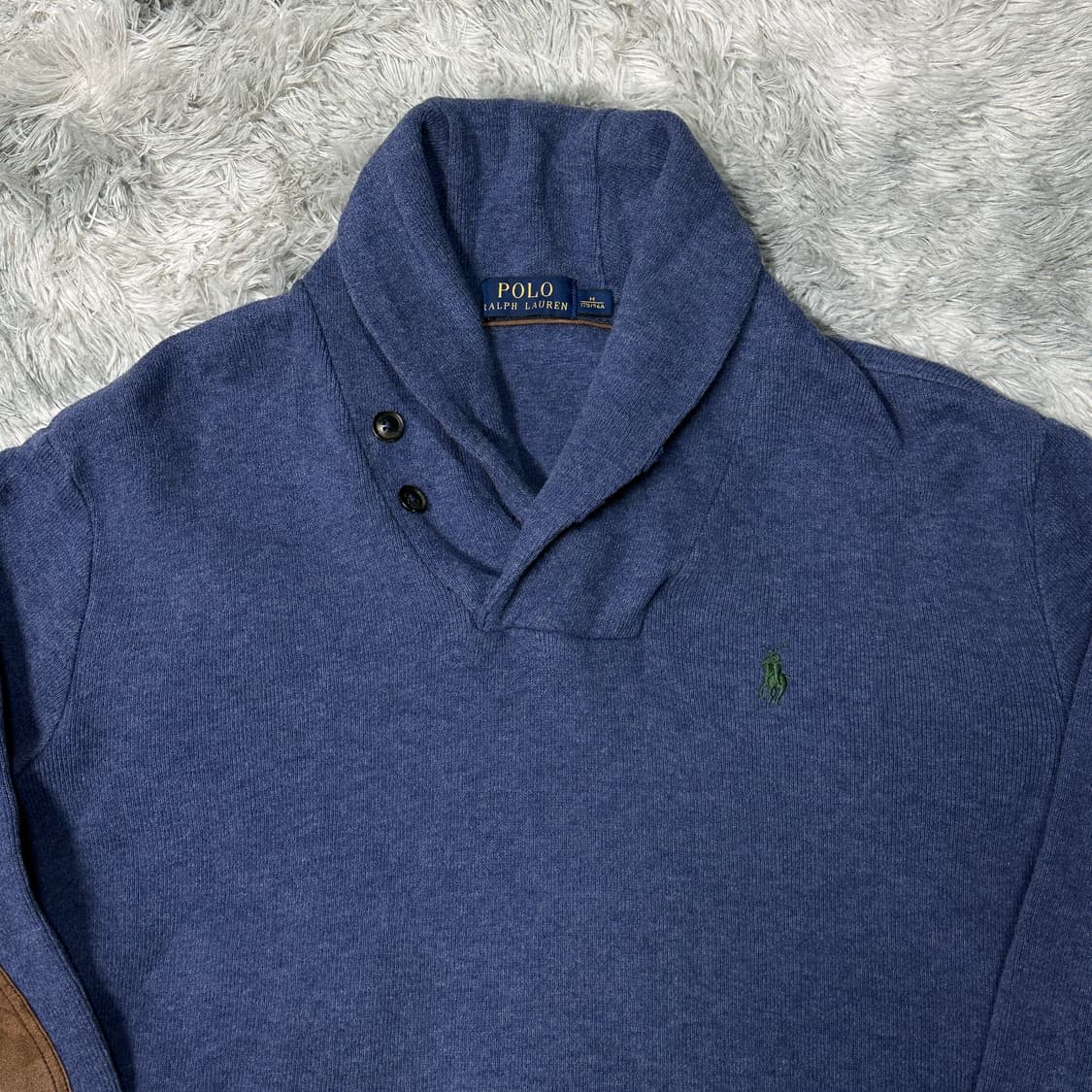 폴로랄프로렌 엘보 패치 숄카라 니트 m 상품이미지2