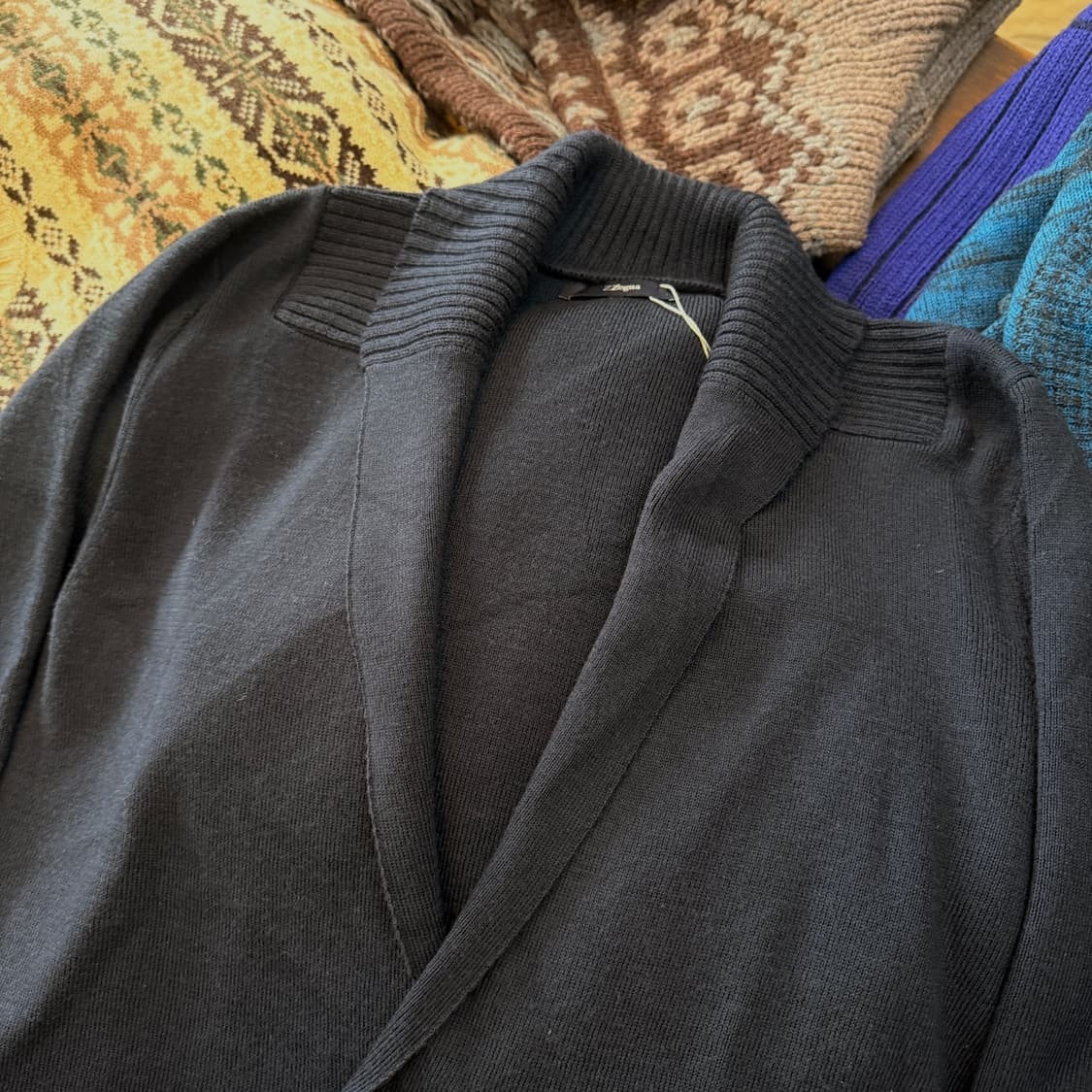 제냐 더블 브레스트 솔카라 캐시미어 혼방 가디건 L 상품이미지4