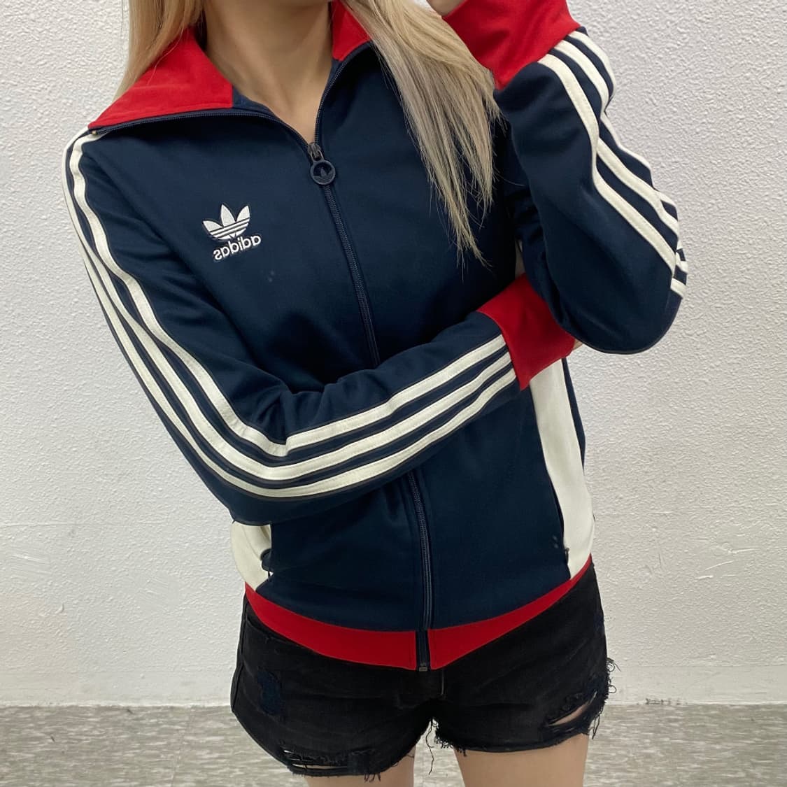 아디다스 유로파 레드배색 네이비 트랙탑 90 상품이미지1