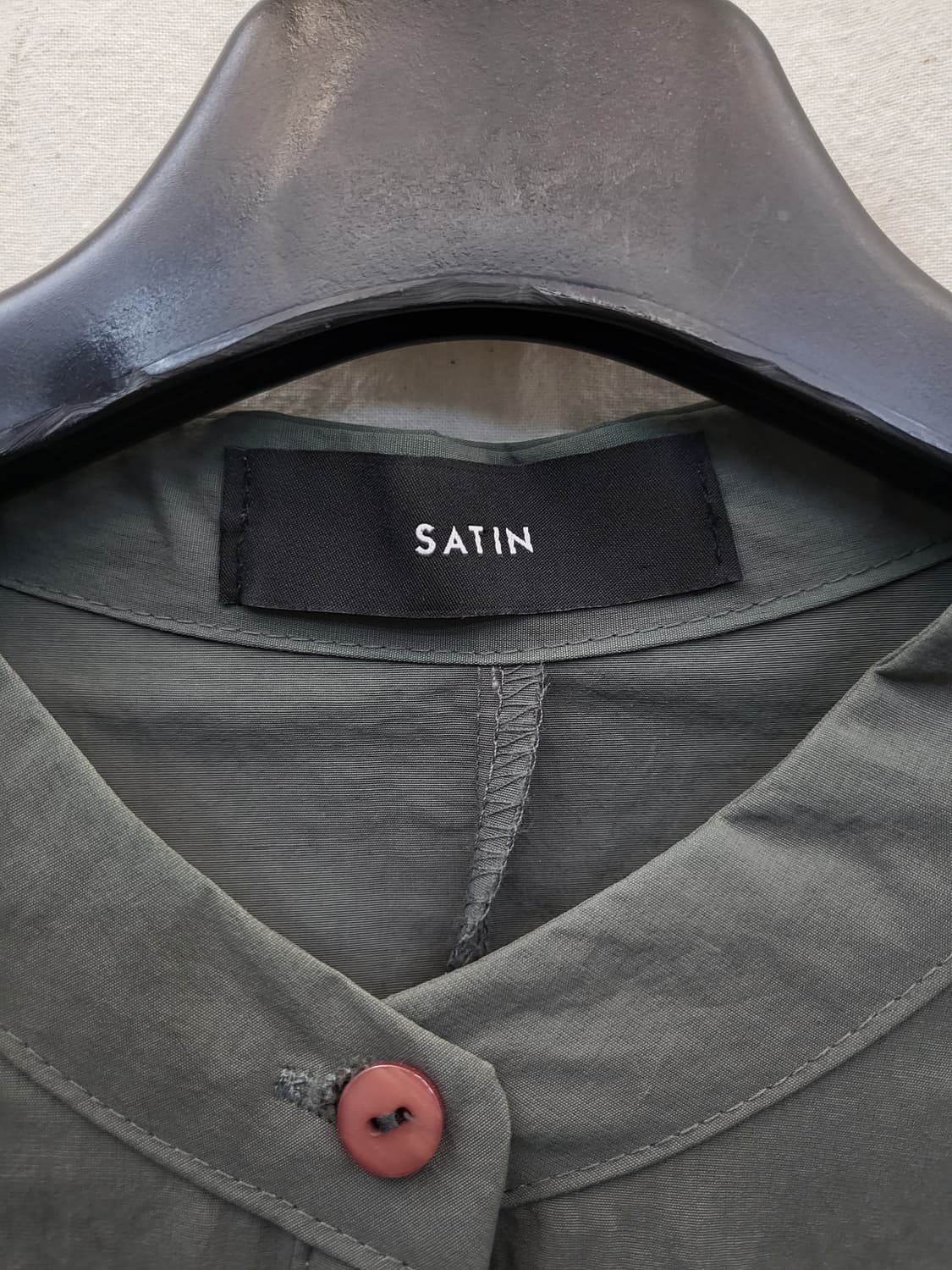 SATIN 카키 롱 원피스 161. 상품이미지3