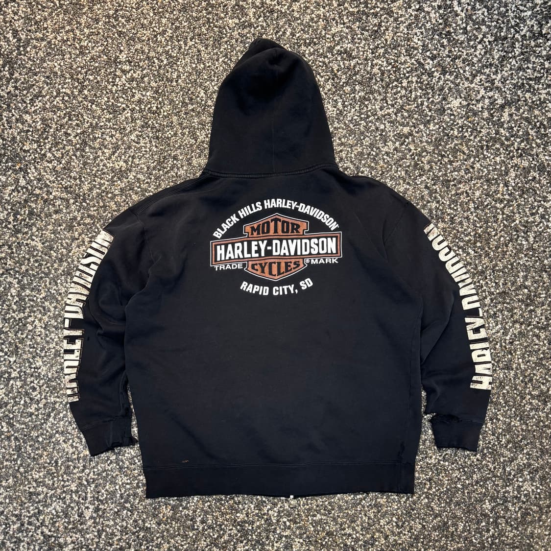 할리데이비슨 블랙힐스 데미지 후드 집업 (XL) 상품이미지1