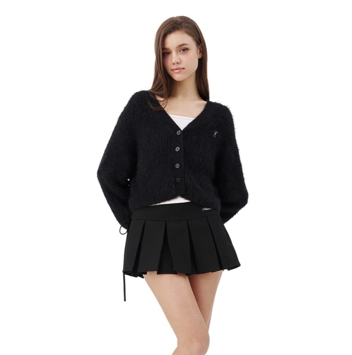 클리시어 클래식 슈가플럼 가디건 블랙 상품이미지1