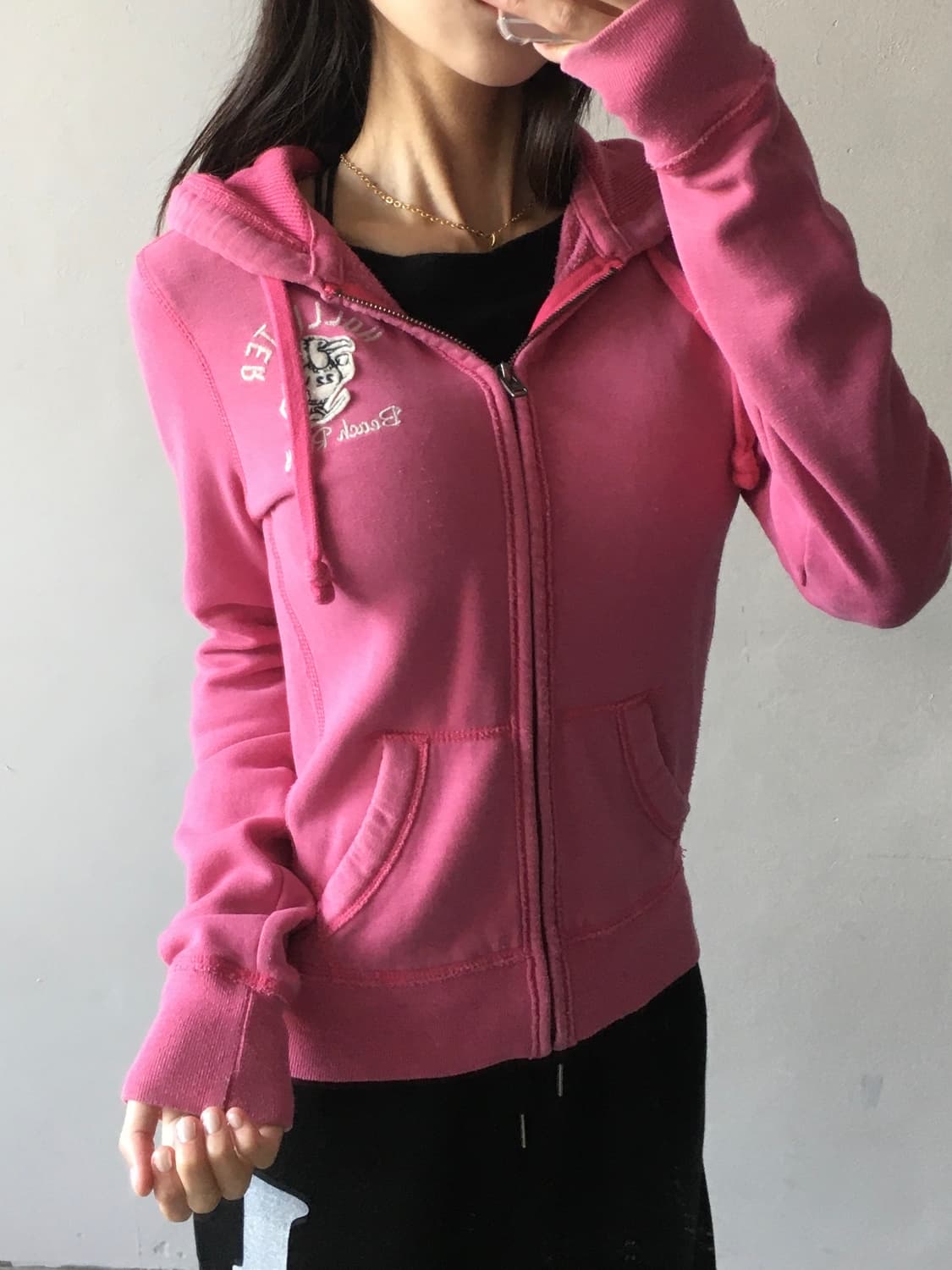 홀리스터 가슴로고 후드티 상품이미지2