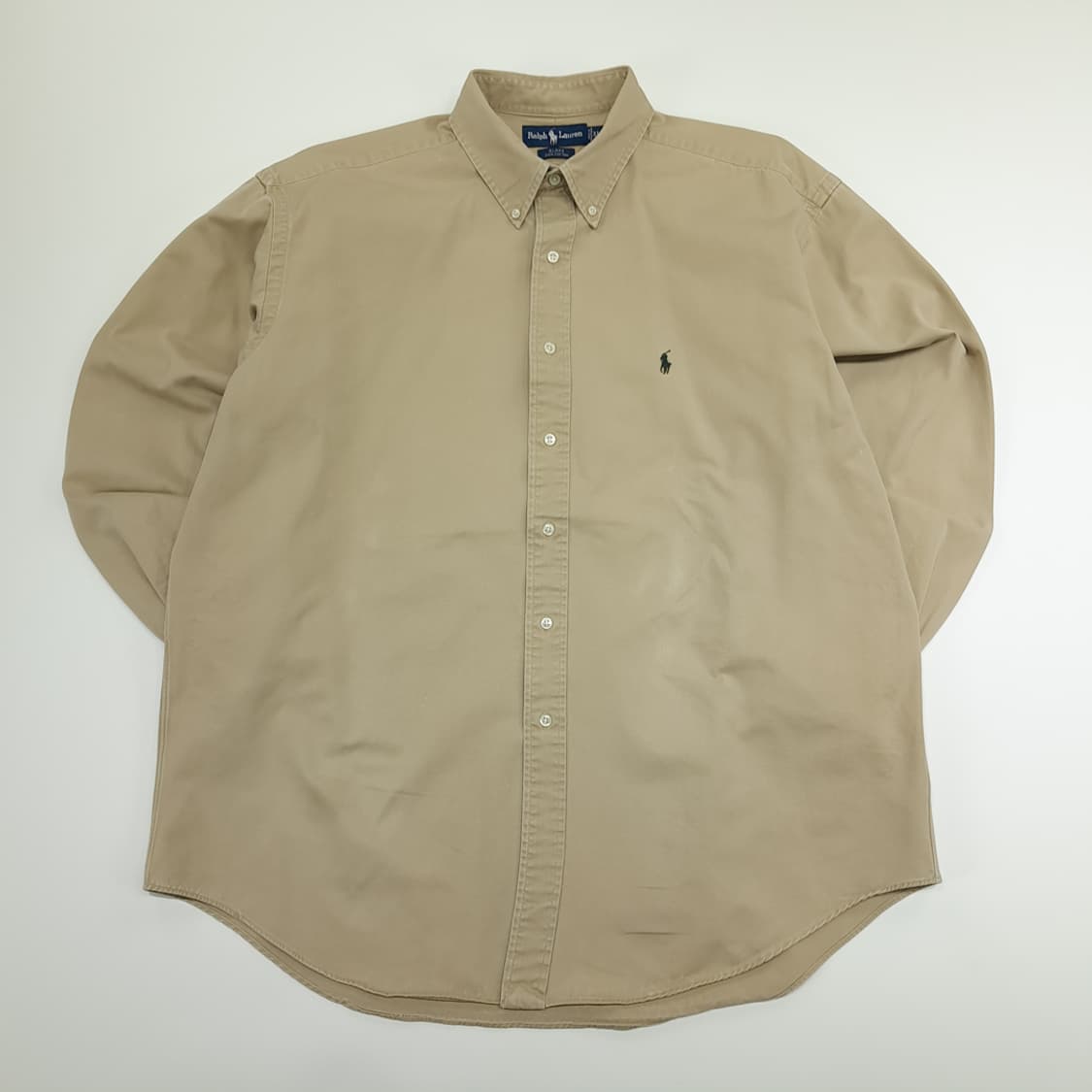 CN919 XL 폴로 랄프로렌 베이지 긴팔 셔츠 남방 상품이미지1