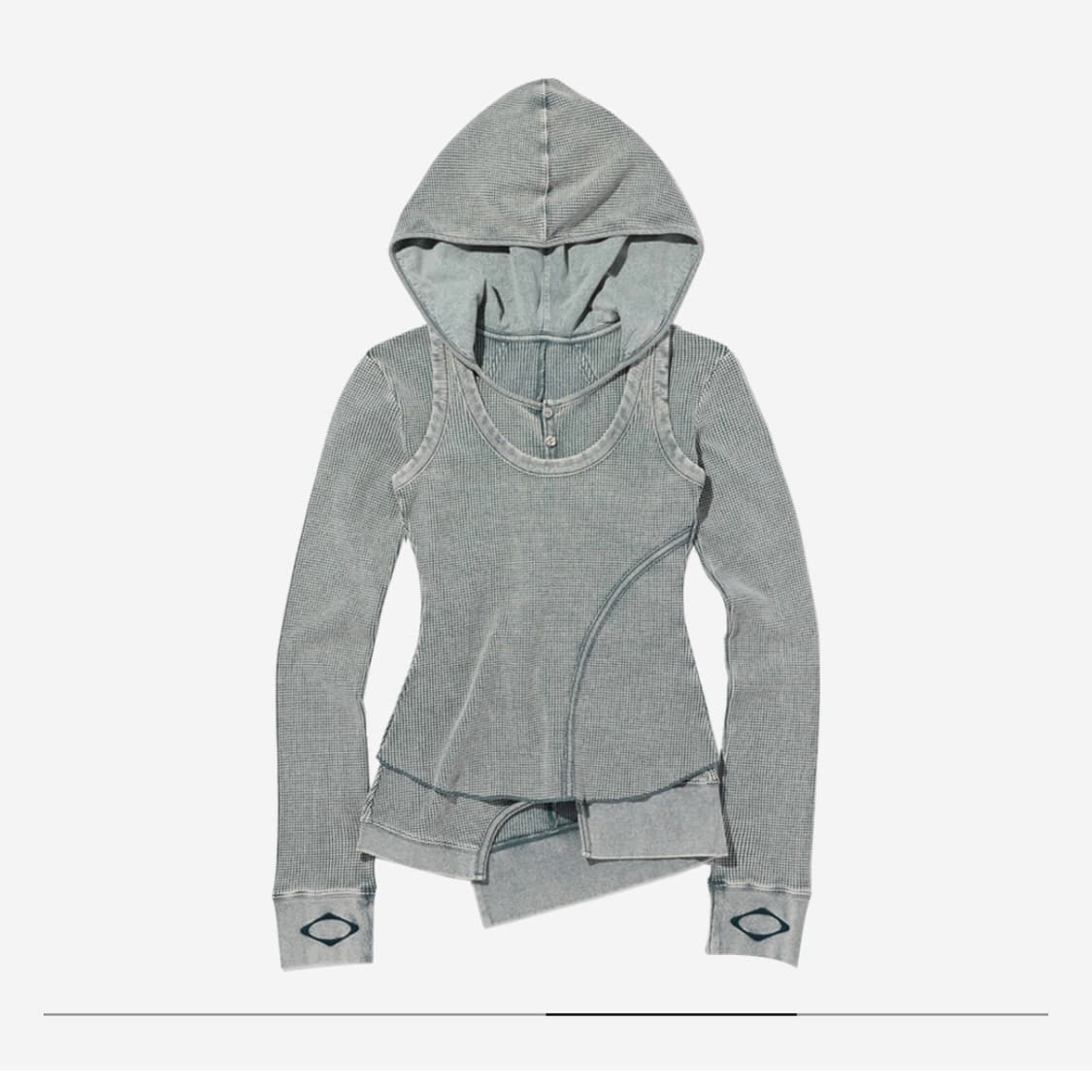 미스치프 레이어드 후드 카키 M 상품이미지1