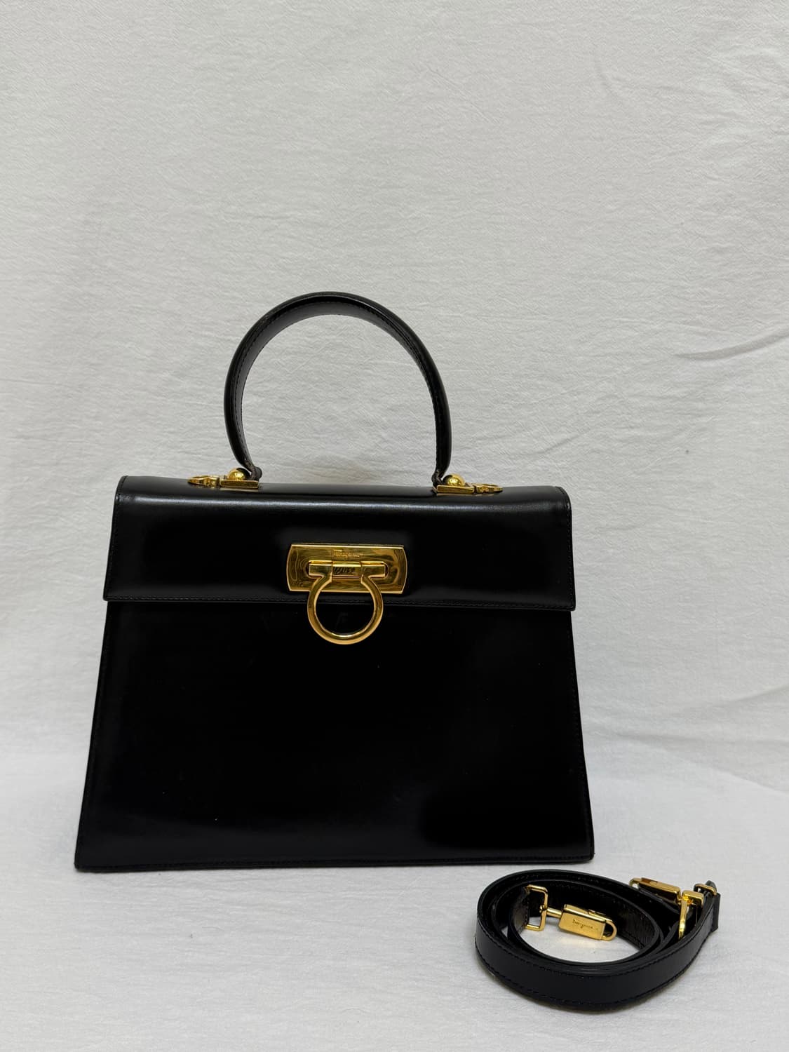 페라가모 간치니 블랙 켈리백 토트백 차정원백 상품이미지6