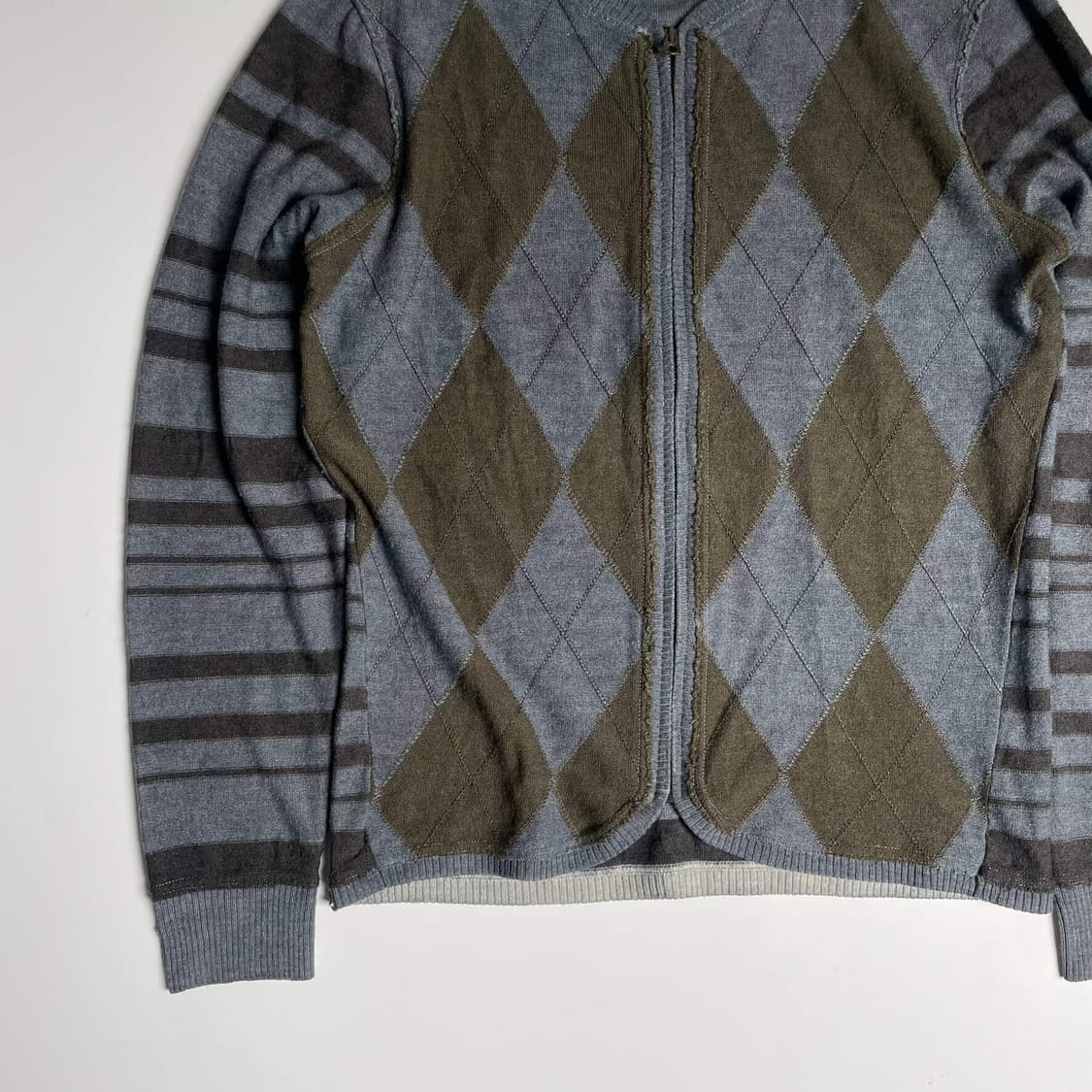 Diesel 아가일 컷오프 디테일 집업 자켓 상품이미지5