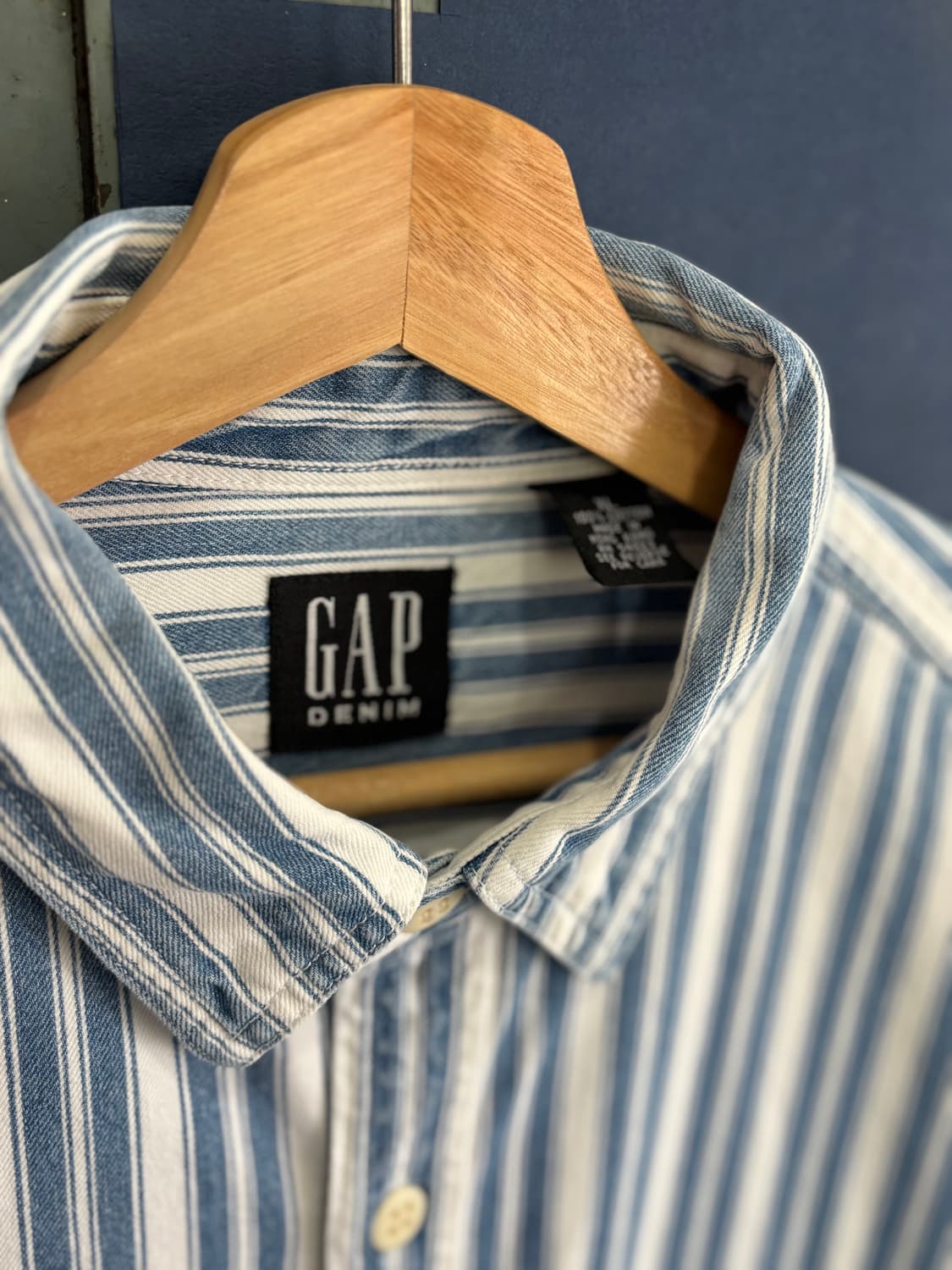 OLD GAP Denim Stripe Shirt 상품이미지2