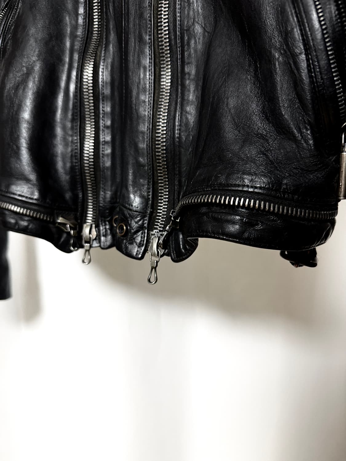 시스테레 10Fw 버팔로 6-Zip (riri) 레더 라이더 자켓 상품이미지4