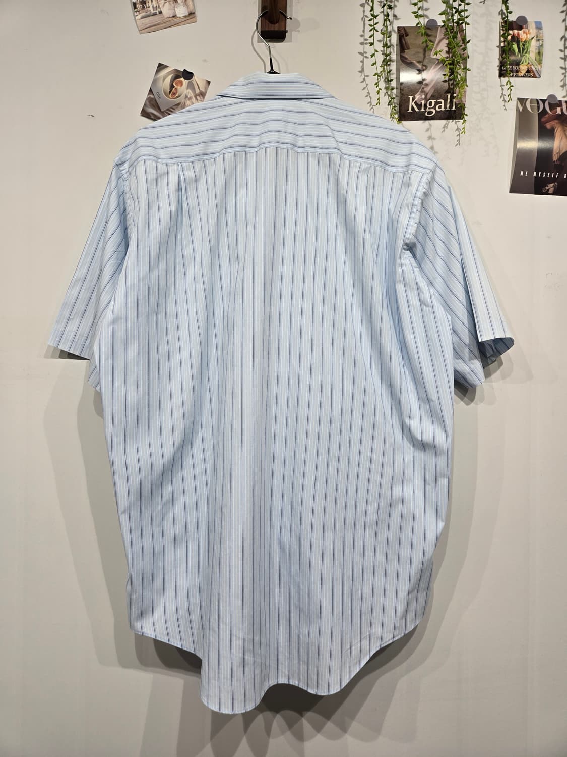 이세이미야케 스트라이프 반팔 셔츠 블루 상품이미지4