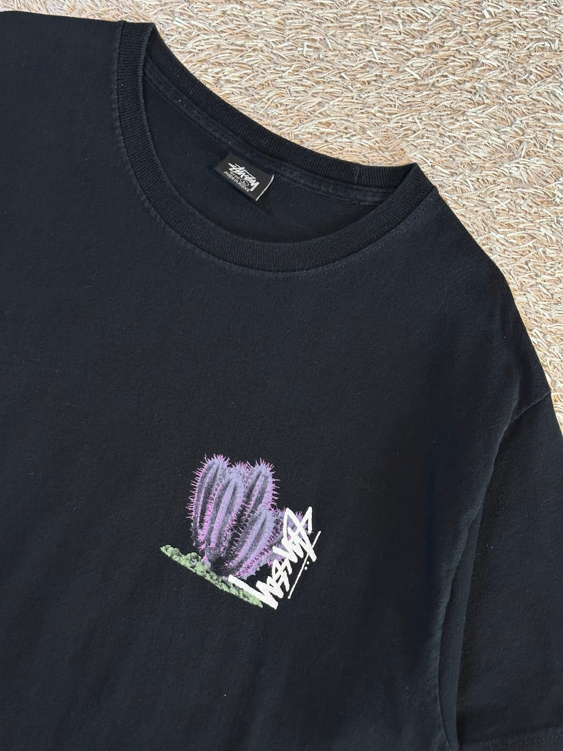 스투시 STUSSY 데저트 블룸 반팔 티셔츠 블랙 상품이미지3
