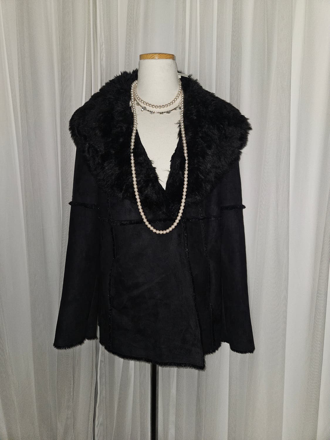 savoir 윈터 스웨이드 퍼 카라 무스탕 자켓 니혼진 갸루 공겜 고딕 상품이미지1