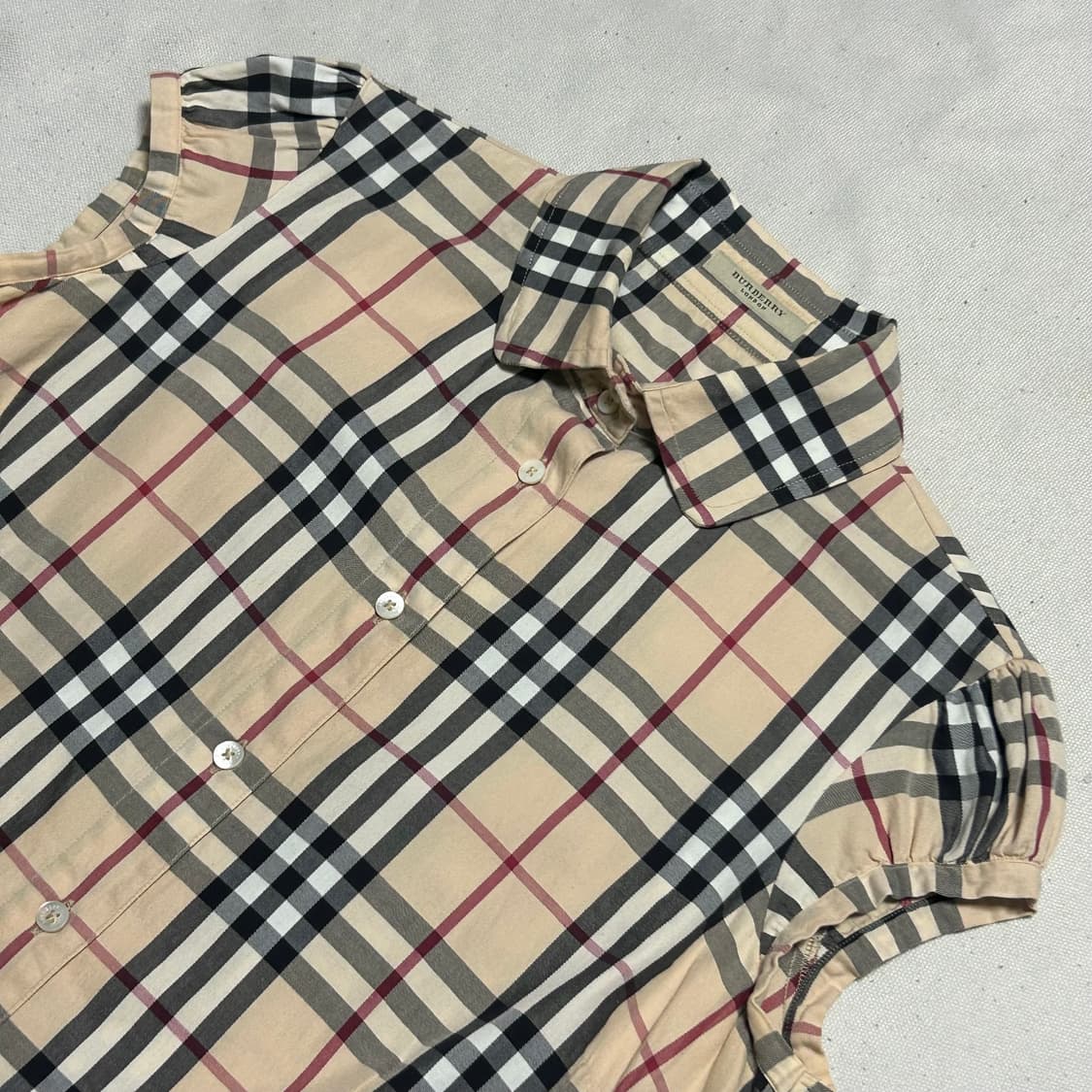 M 버버리 노바체크 여성용 반팔 셔츠 상품이미지1
