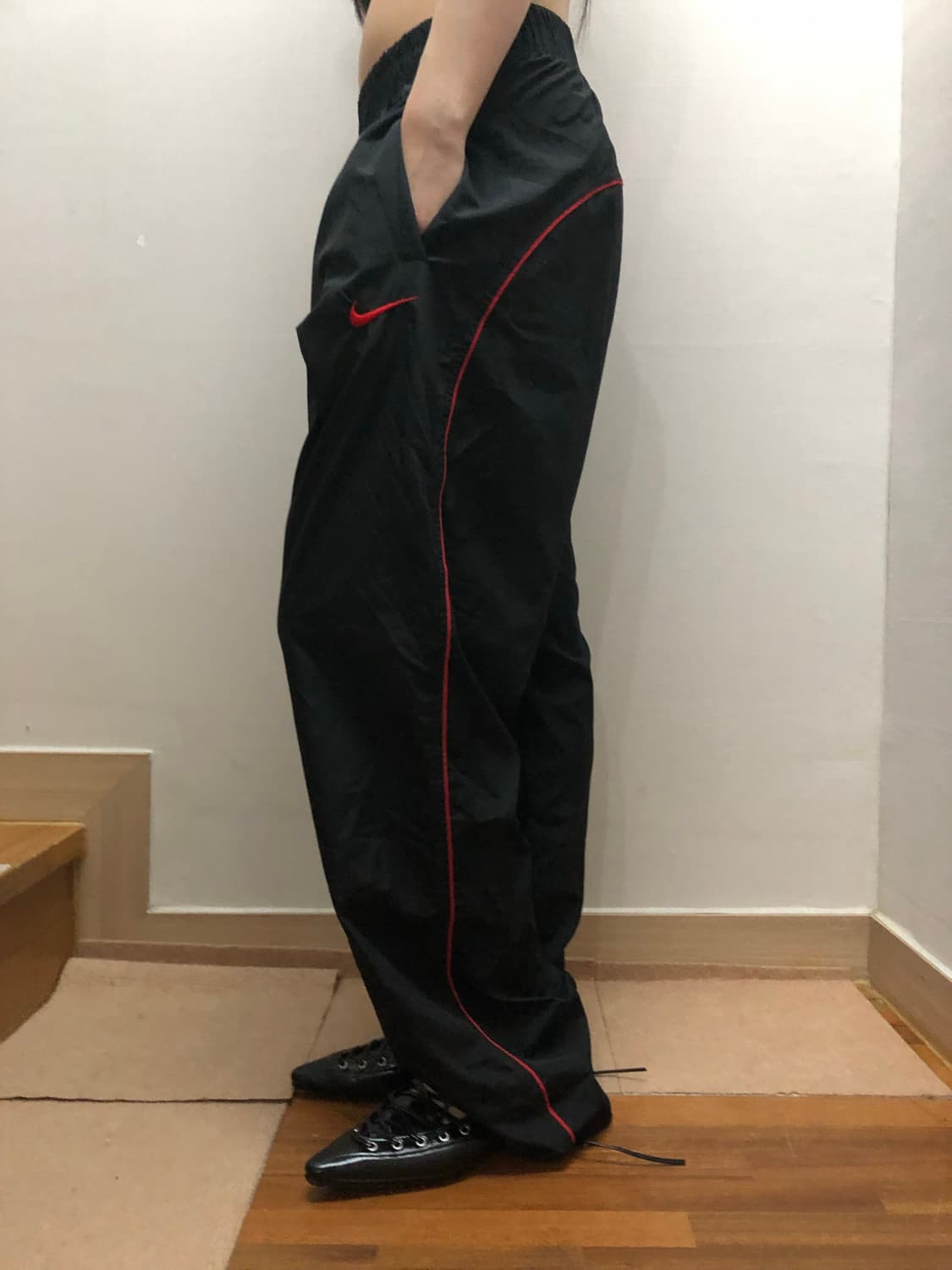 빈티지 나이키 블랙 트레이닝 팬츠 상품이미지5