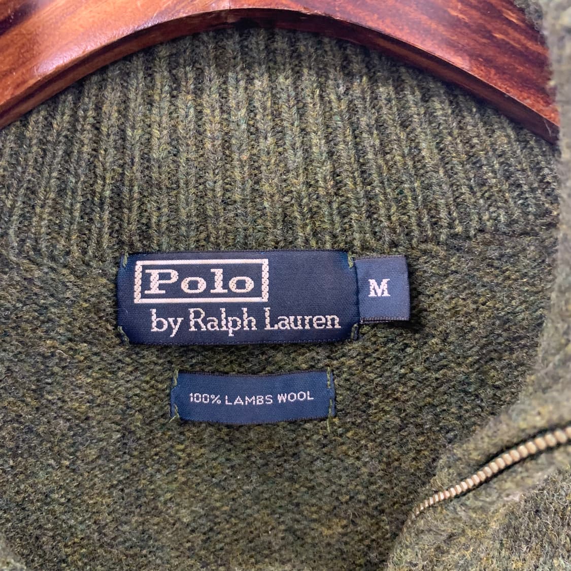 폴로 랄프로렌 다크그린 반집업 니트  상품이미지5