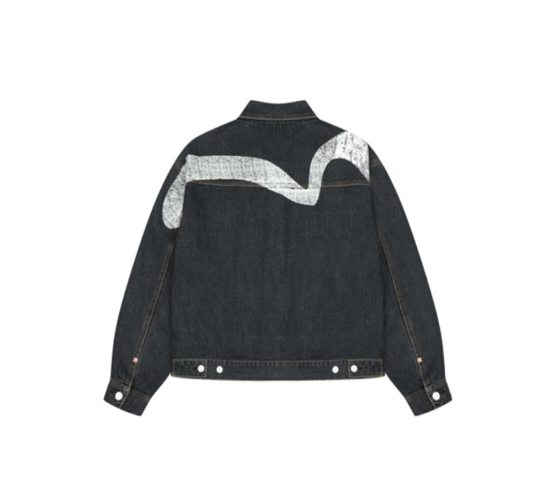 Evisu 에비수 데님 자켓 블랙 m 택제거 새상품 상품이미지2