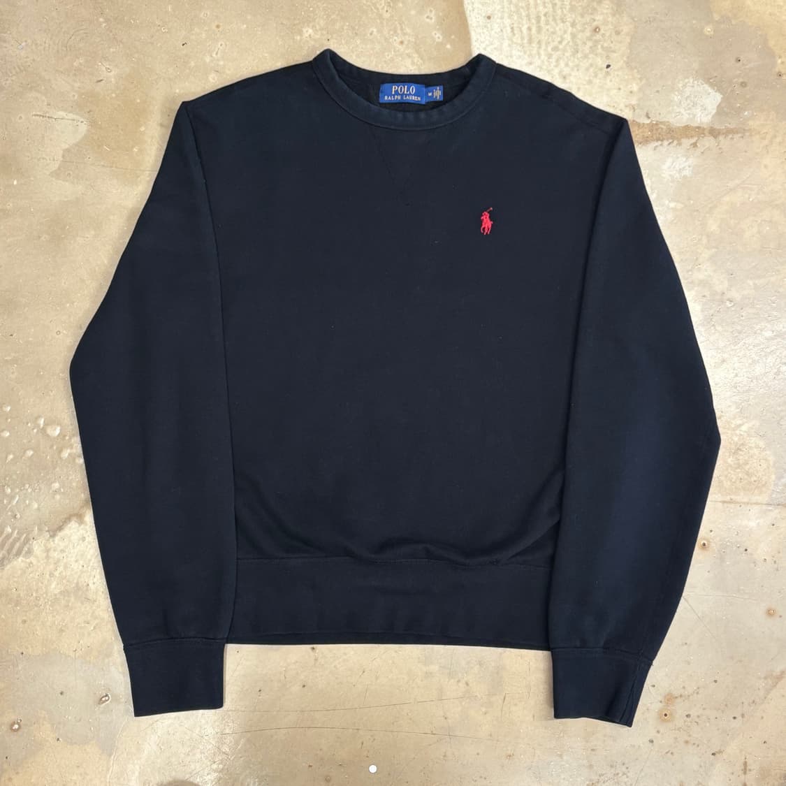 M 폴로랄프로렌 블랙 기모 맨투맨 상품이미지2