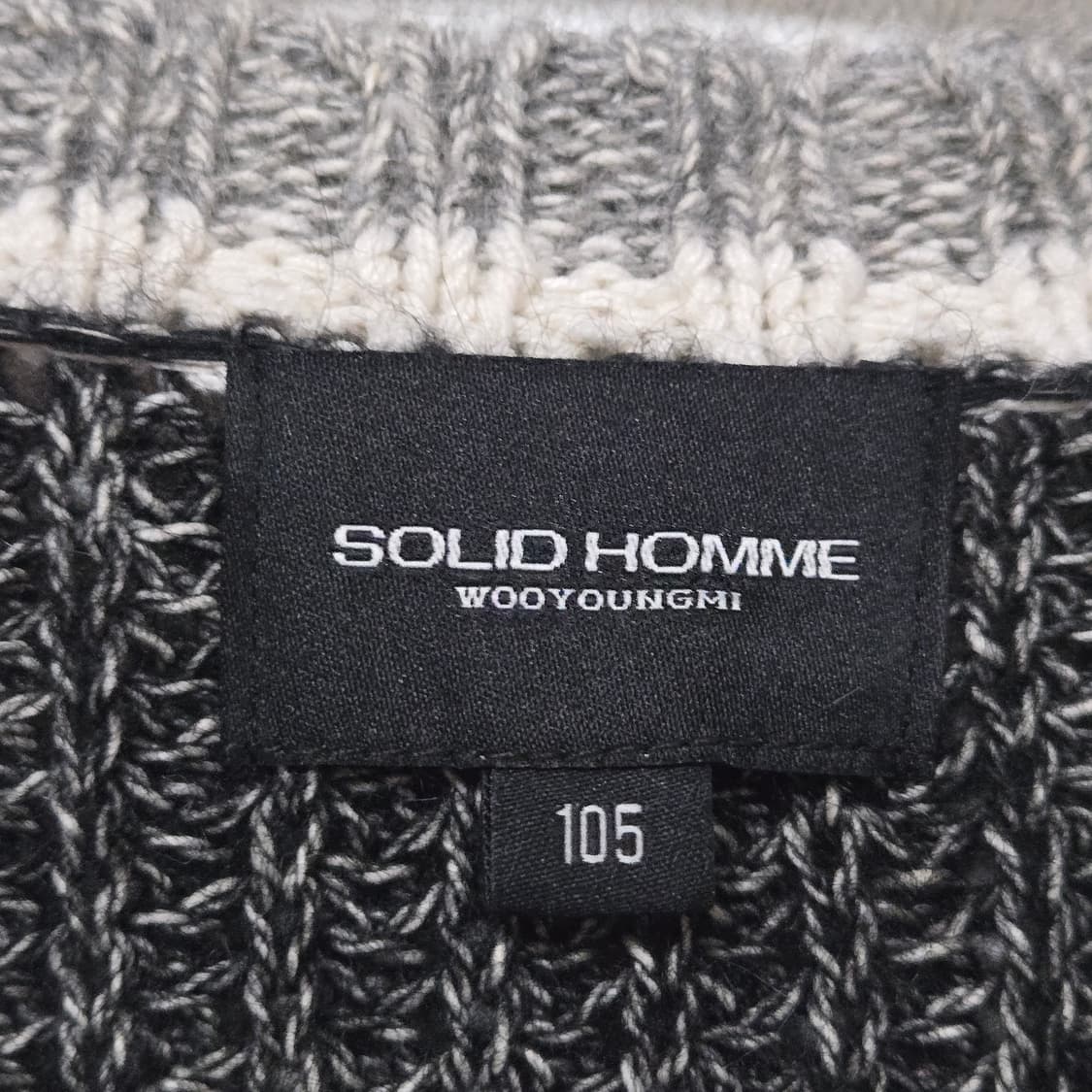 우영미 솔리드옴므 울 니트 / 남성 니트 / 남자 니트 상품이미지2