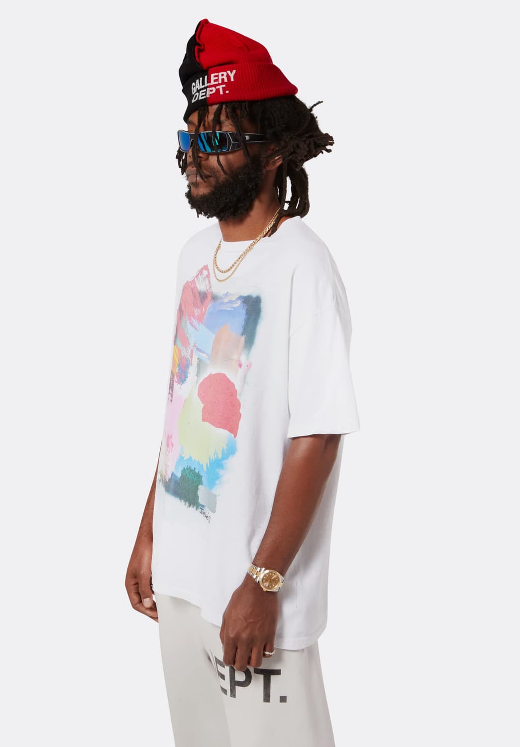 갤러리 디파트먼트 토팡가 캐시미어/울 비니 블랙/레드 상품이미지4