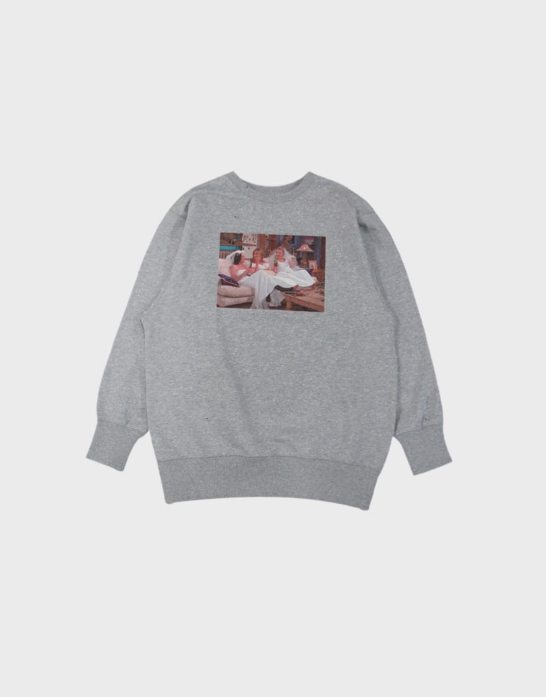 Freckle distressed sweatshirt in gray 상품이미지5