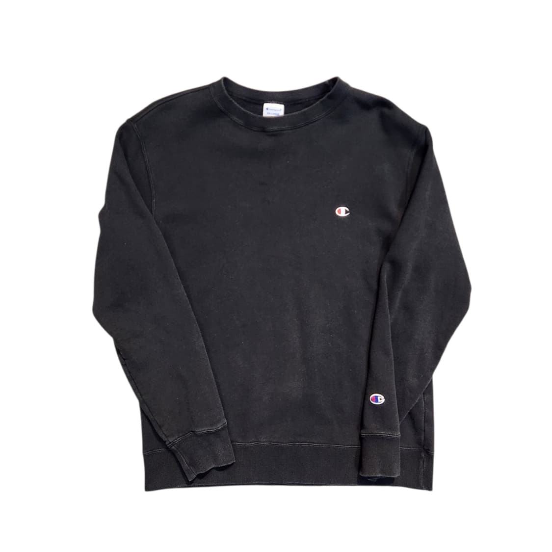 챔피온 로고 블랙 스웻 맨투맨 (2XL) 상품이미지1