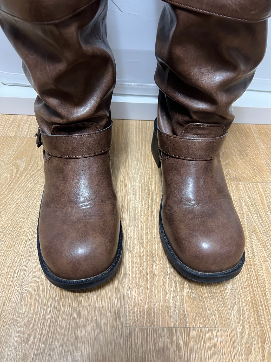 세인트새틴 브라운 버클 롱부츠 250 상품이미지7