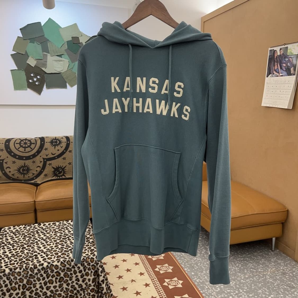 챔피온 빈티지 리버스위브 캔자스 제이호크 후드티 S C08975 상품이미지3