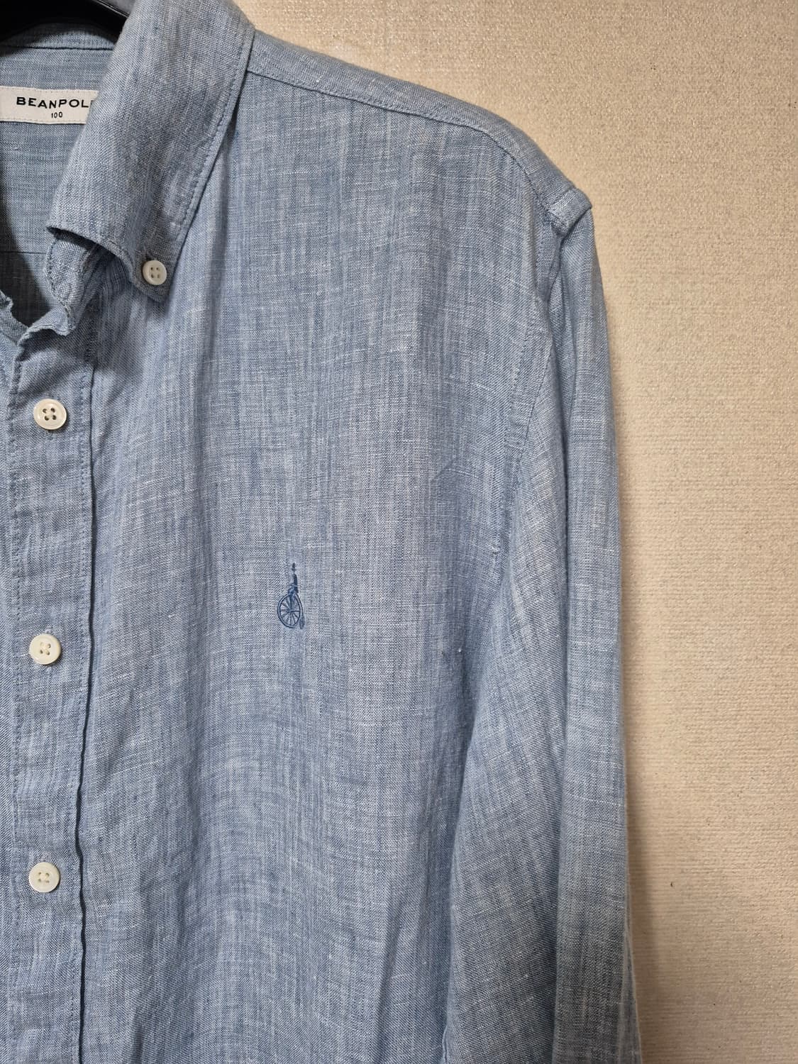 빈폴 스카이블루 빈티지 린넨셔츠 상품이미지3