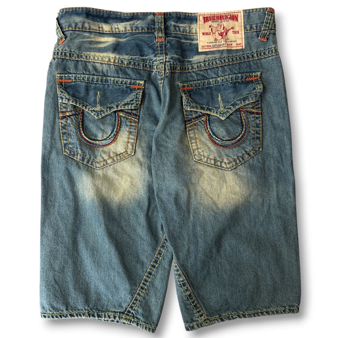 (34) 트루릴리젼 스티치 포인트 빈티지 하프 데님팬츠 상품이미지2