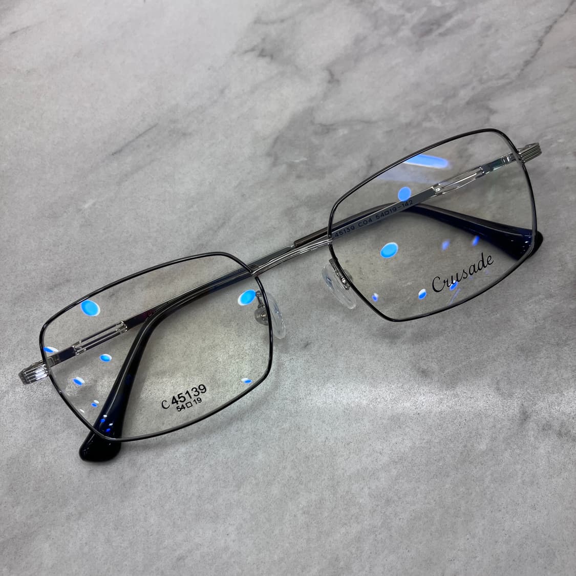 C93 크루세이드 Crusade 차콜 실버 스퀘어 메탈테 안경 45139 상품이미지1