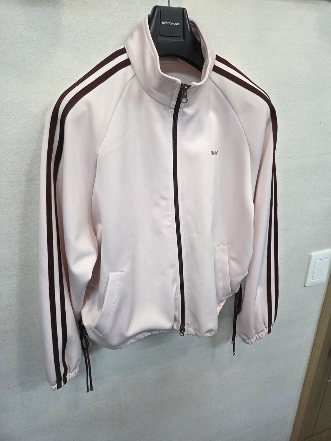 널디 리본 트랙탑 져지 베이비 핑크 s 상품이미지4