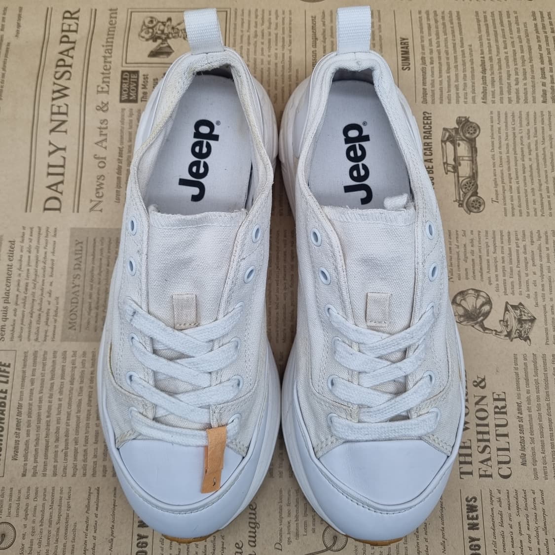 Jeep 캔버스 운동화 화이트 스니커즈 250 상품이미지2