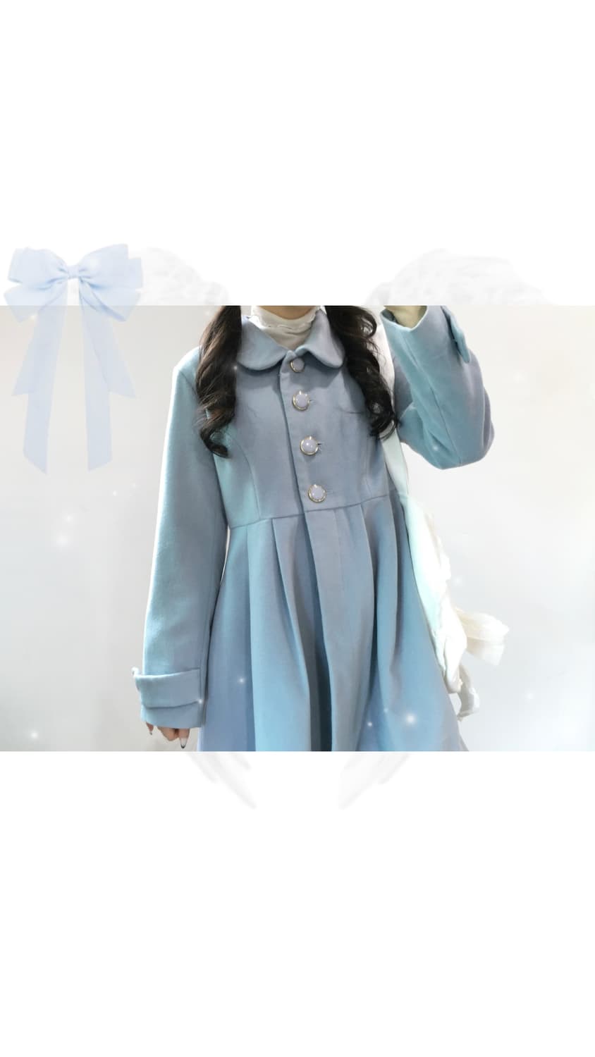 olive des olive 올리브데올리브 뮤트블루 원피스코트 헤이세이 상품이미지6