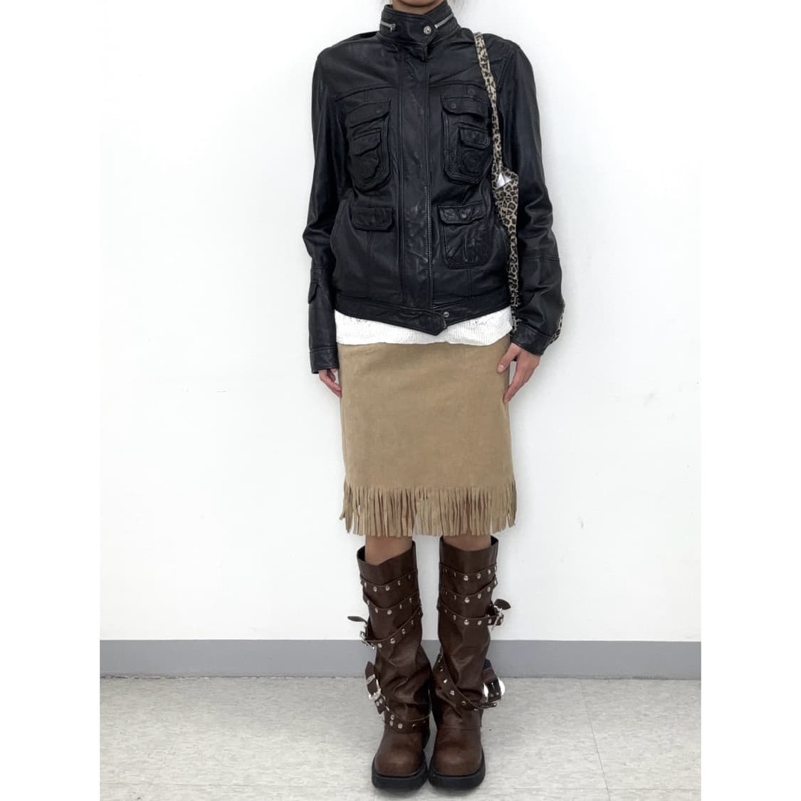 빈티지 양가죽 리얼 레더 자켓 상품이미지3