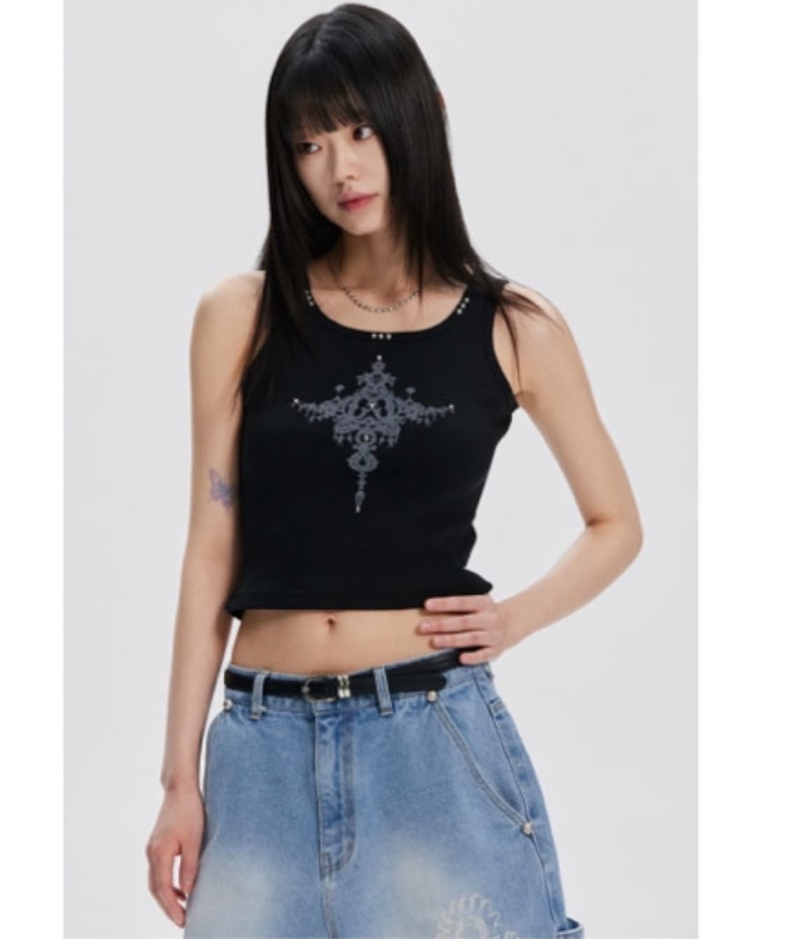 가터갤러리 스터드 슬리브리스 블랙 상품이미지4